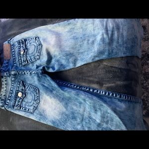 True religion blue ripped jeans
